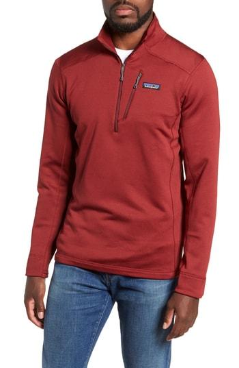 Men's Patagonia Crosstrek Quarter Zip Fleece Pullover - Red