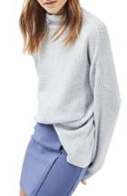 Women's Topshop Mixed Rib Funnel Sweater