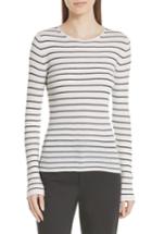 Women's Vince Stripe Ribbed Sweater - Ivory