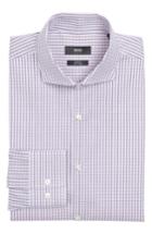 Men's Boss Slim Fit Easy Iron Check Dress Shirt .5 - - Pink