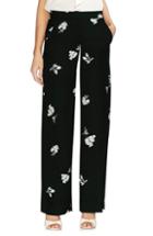 Women's Vince Camuto Floral Print Wide Leg Pants - Black