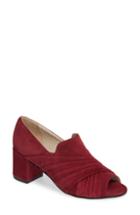 Women's Amalfi By Rangoni Cilindro Peep Toe Pump .5 M - Burgundy