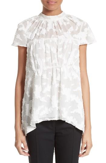Women's Erdem Watteau Back Floral Fil Coupe Blouse