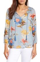 Women's Lucky Brand Tucked Floral Print Peasant Blouse