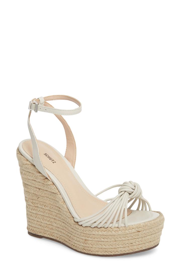 Women's Schutz Gianne Platform Wedge Sandal .5 M - White