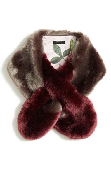 Women's Ted Baker London Faux Fur Stole, Size - Purple