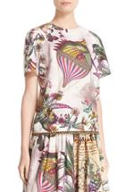 Women's Etro Animal Postcard Print Cotton Top