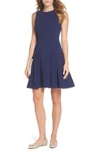 Women's Eliza J Drop Waist Crepe A-line Dress - Blue