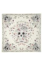 Women's Alexander Mcqueen Fantasy Nest Chiffon Shawl, Size - White