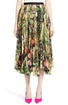 Women's Adam Lippes Print Cotton Voile Pleated Skirt