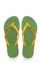 Women's Havaianas Slim Brazil Flip Flop /36 Br - Green