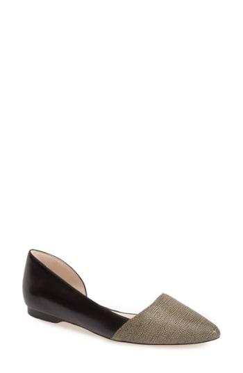 Women's Cole Haan 'amalia' Half D'orsay Skimmer Flat B - Black