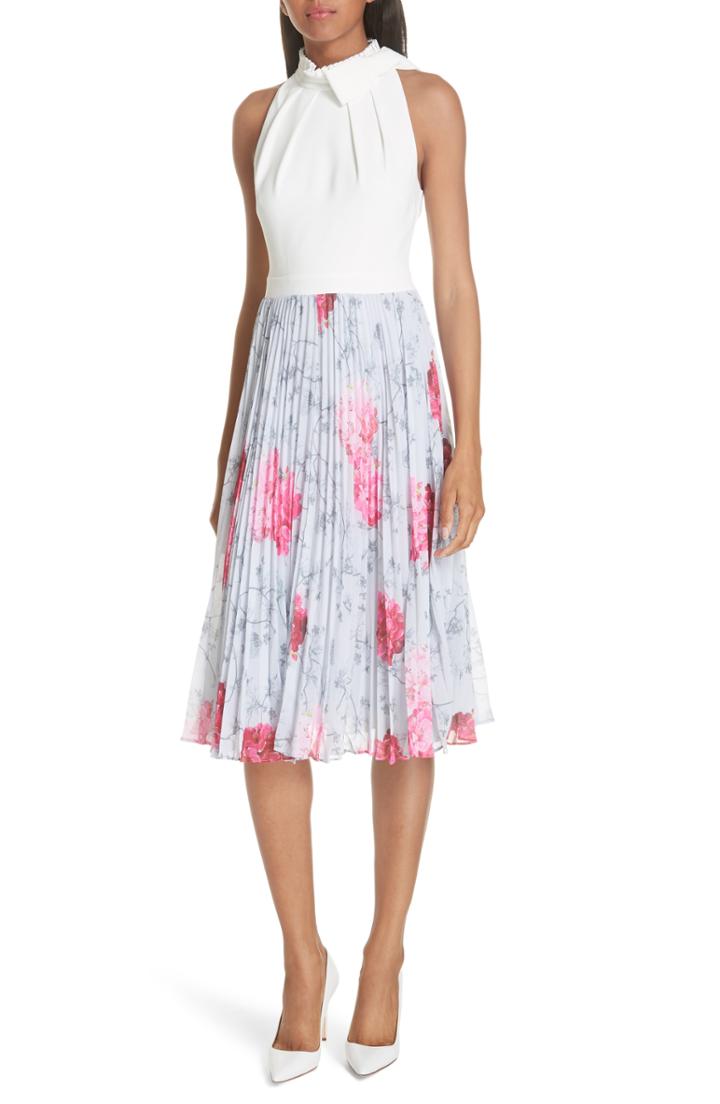 Women's Ted Baker London Babylon Pleat A-line Dress