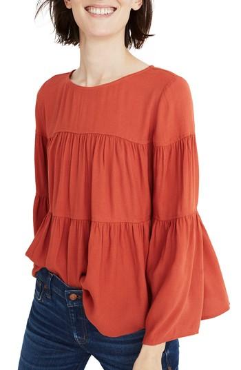Women's Madewell Tiered Top - Red