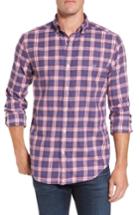 Men's Vineyard Vines Classic Fit Silver Peak Plaid Performance Sport Shirt - Red