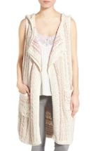Women's Willow & Clay Cotton Hooded Vest /small - Beige