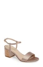 Women's Pelle Moda Alicia Block Heel Sandal .5 M - Metallic