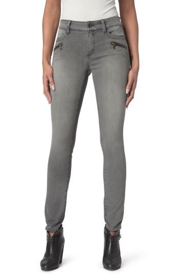 Women's Nydj Alina Zippered Legging Jeans - Grey