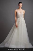 Women's Lazaro Gabriela Beaded Lace & Tulle Ballgown, Size In Store Only - Ivory