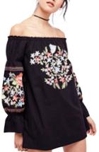 Women's Free People Fleur Du Jour Shift Dress - Black