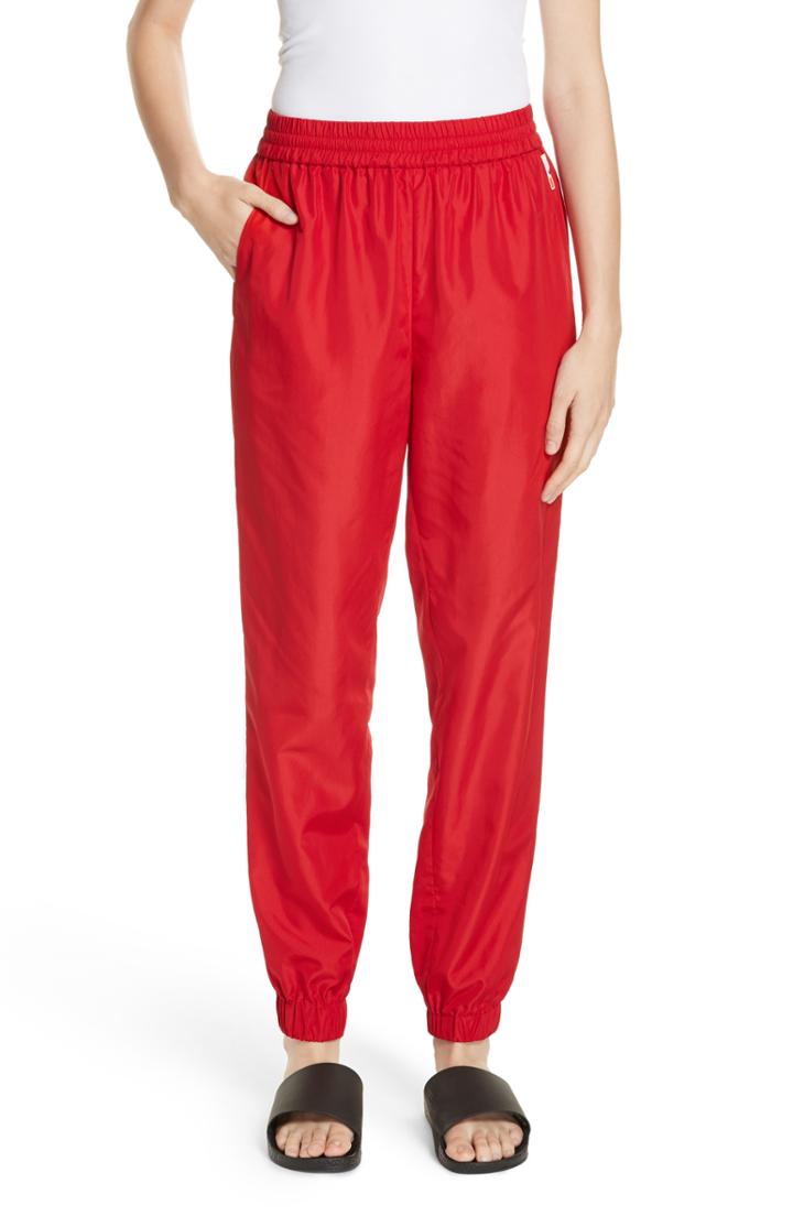 Women's Tibi Skinny Joggers - Red