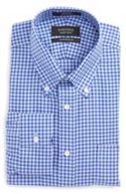 Men's Nordstrom Men's Shop Traditional Fit Non-iron Gingham Dress Shirt .5 - 32 - Blue
