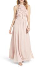 Women's Vince Camuto Ruffle High Neck Gown