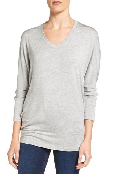 Women's Amour Vert 'zoe' Long Sleeve Tee, Size - Grey