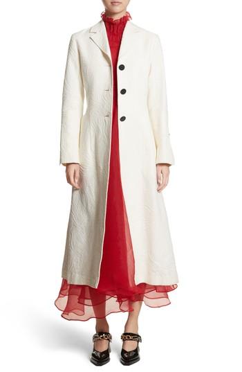Women's Beaufille Rhodes Swirl Jacquard Trench Coat - Ivory
