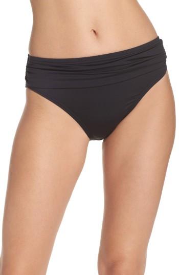 Women's Tommy Bahama 'pearl' High Waist Bikini Bottoms - Black