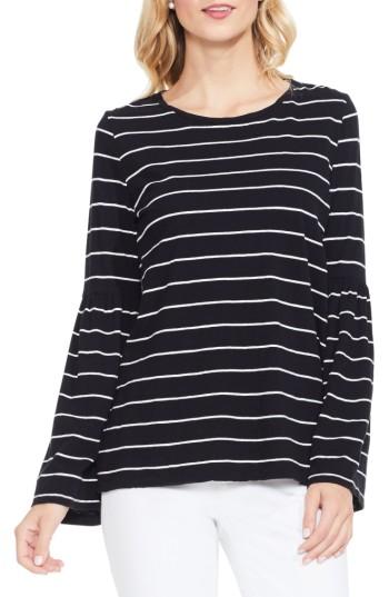 Women's Two By Vince Camuto Bell Sleeve Stripe Top - Black