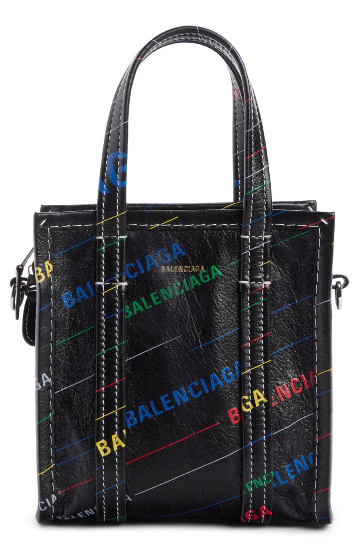 Balenciaga Extra Extra Small Bazar Aj Lambskin Shopper - Black