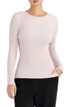 Women's Rachel Roy Collection Metallic Ribbed Crewneck Sweater - Pink