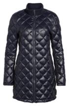 Women's French Connection Quilted Front Zip Coat - Blue