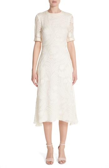 Women's Adam Lippes Fil Coupe A-line Dress - Ivory