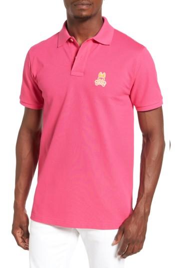Men's Psycho Bunny Alto Bunny Polo (xl) - Pink