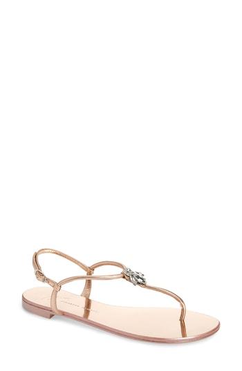 Women's Giuseppe Zanotti Embellished Bee Sandal M - Metallic