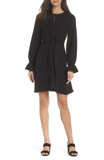 Women's Sam Edelman Tie Knot Fit & Flare Dress - Black