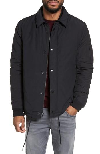 Men's Calibrate Collared Bomber Jacket - Black