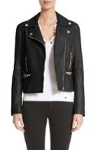 Women's Versace Collection Nappa Leather Jacket Us / 42 It - Black