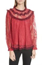 Women's Needle & Thread Scallop Frill Lace Top - Red