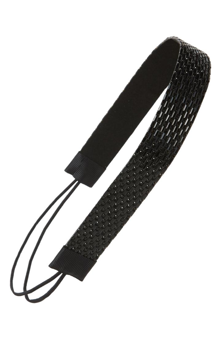 Tasha Sparkly Head Wrap, Size - Black