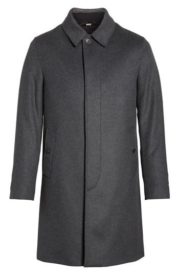 Men's Burberry Morestead Wool Blend Car Coat With Liner Vest