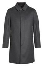 Men's Burberry Morestead Wool Blend Car Coat With Liner Vest
