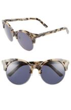 Women's Pared Up & At Em 55mm Retro Sunglasses - Cookies/ Cream/ Silver Grey