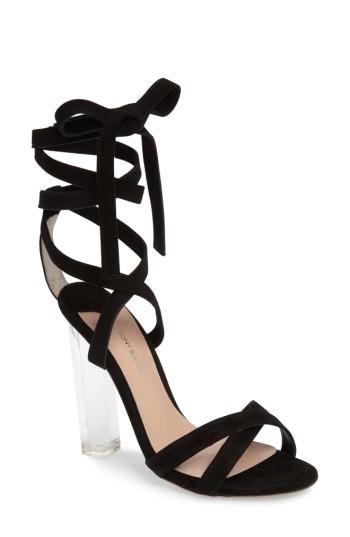 Women's Tony Bianco Komma Translucent Heel Sandal .5 M - Black