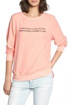 Women's Wildfox Rose Glasses Beach Sweatshirt - Coral