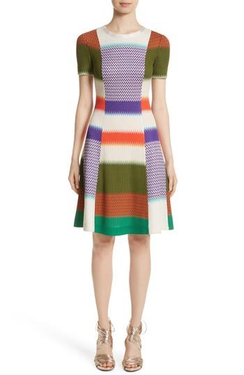 Women's Missoni Multi Knit Flare Dress Us / 40 It - Purple