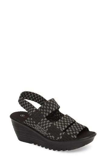 Women's Bernie Mev. Oasis Platform Wedge Sandal Us / 37eu - Black