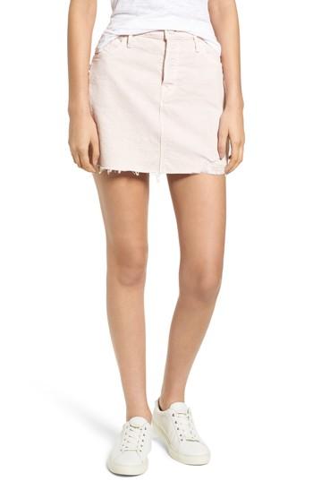 Women's Mother The Vagabond Cutoff Denim Miniskirt - Pink